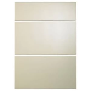 IT Kitchens Santini Gloss Cream Slab Drawer front W500mm Set of 3