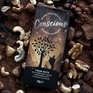 Conscious Chocolate Four Nuts Chocolate Bar 30g