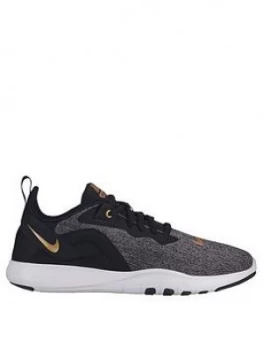 Nike Flex Trainer 9 - Black/Gold, Size 8, Women