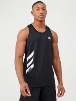 adidas Own The Run Running Vest - Black, Size XL, Men