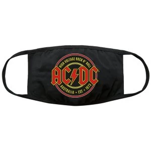 Ac/Dc - Est. 1973 Face Mask - Black