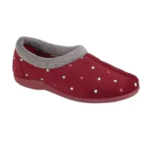 Sleepers Womens/Ladies Sophie Velour Slippers (7 UK) (Burgundy)