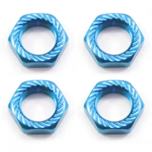 Fastrax 17Mm X 1.0 Blue Serrated Wheel Nuts Fits Rc8 (4Pcs)