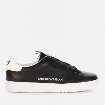 Emporio Armani Leather Cupsole Trainers Black Size 4 Women