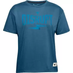 Under Armour Project Rock Disrupt T Shirt Womens - Blue