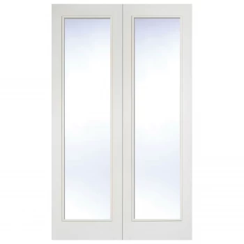 Pattern 20 Internal Glazed Primed White 1 Lite Pair Doors - 1168 x 1981mm