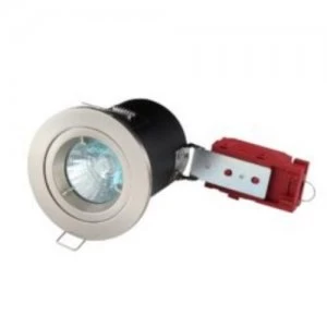 KnightsBridge MR16 50W 12V Low Voltage 90 Minute Fire Rated Fixed Downlight - Brushed Chrome