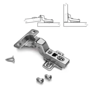 GTV Soft Close Kitchen Clip-on Door Hinge Flush Inset 35mm - with Euro Screw