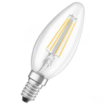 Osram LV330511 LED 40W Filament Clear Glass Candle SES Bulb - 2 Pack