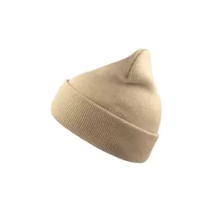 Atlantis Wind Double Skin Beanie With Turn Up (One Size) (Beige)