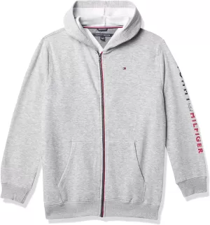 Tommy Hilfiger Boys' Essential Zip Up Hoody - Grey Heather - 10 Years