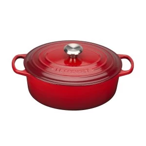 Le Creuset Signature Cast Iron Oval Casserole 29cm Cerise