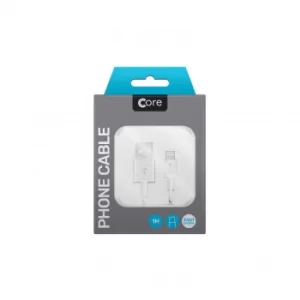 Core Lightning Cable in Case 1M White Fast Charge