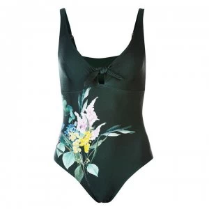 Ted Baker Ted Flourish V Neck Swimsuit Womens - GREEN