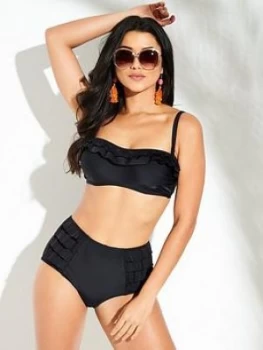 Pour Moi Fiesta Strapless Underwired Bikini Top - Black, Size 32Dd, Women