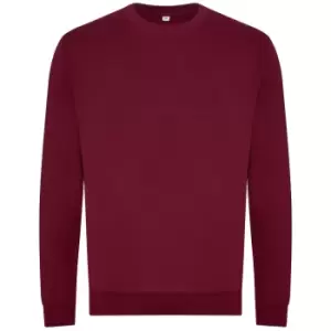 Awdis Mens Organic Sweatshirt (XXL) (Burgundy)