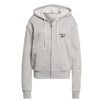 Reebok ID Logo Full Zip Hoodie Womens - Grey