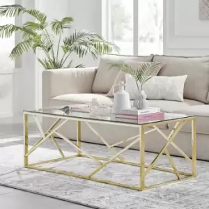 Amalfi gold Chrome coffee Table