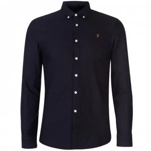 Farah Vintage Oxford Long Sleeve Shirt - Navy