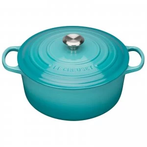 Le Creuset Signature Cast Iron Round Casserole Dish - 28cm - Teal