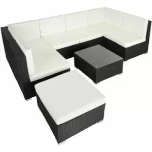 Tectake - Rattan garden furniture lounge Venice - garden sofa, garden corner sofa, rattan sofa