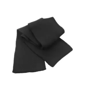 Result Classic Heavy Knit Thermal Winter Scarf (One Size) (Black)