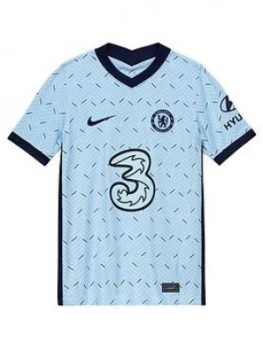 Nike Youth Chelsea 20/21 Away Short Sleeved Stadium Jersey - Blue, Size S