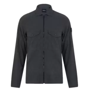 Boss Lom Zip Shirt - Grey