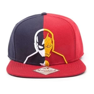 Marvel Comics - Captain America vs. Iron Man Silhouette Unisex One Size Cap - Blue/Red