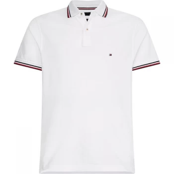 Tommy Hilfiger Core Tommy Tipped Slim Polo - White