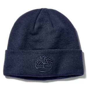 Timberland Newington Embroidered Beanie For Men In Navy, Size ONE