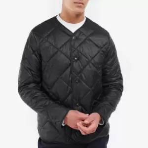 Barbour Mens Liddesdale Quilt Cardigan - Black - M