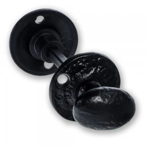 LocksOnline Black Antique Bathroom Turn and Release Set