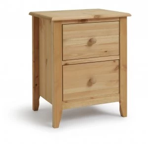 Colorado 2 Drawer Bedside Table - Pine