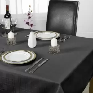 Emma Barclay Chequers Tablecloth, Black, 70" Round Diametre