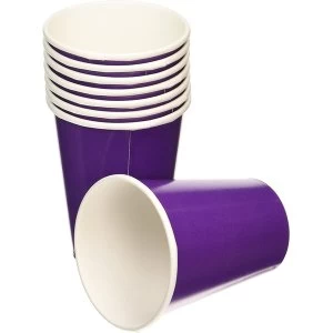Purple Paper Cups (Pack Of 8)