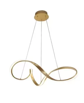 Large Ceiling Pendant, 1 x 42W LED, 3000K, 2513lm, Sand Gold