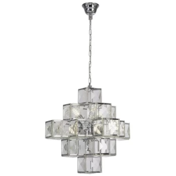 Searchlight GLACIER - 7 Light Acryclic Ceiling Pendant - Chrome