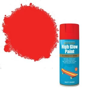 Rust-Oleum High glow Red orange Matt Fluorescent effect Multi-surface Spray Paint 400ml