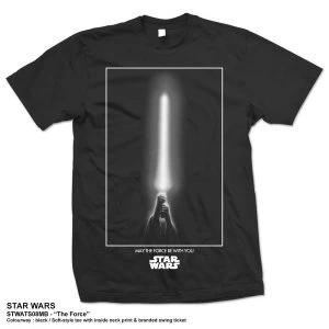 Star Wars - The Force Unisex Medium T-Shirt - Black