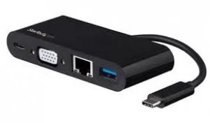 StarTech USB-C VGA Multiport Adapter - Power Delivery (60W) - USB 3.0 - GbE