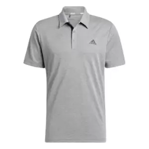 adidas Heather Polo Shirt Mens - Grey