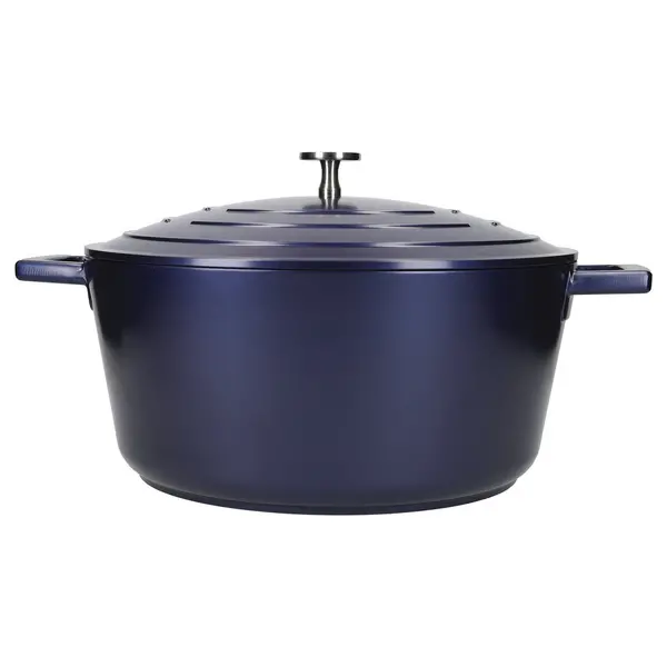 MasterClass Cast Aluminium 28cm Casserole Dish, 5L Navy