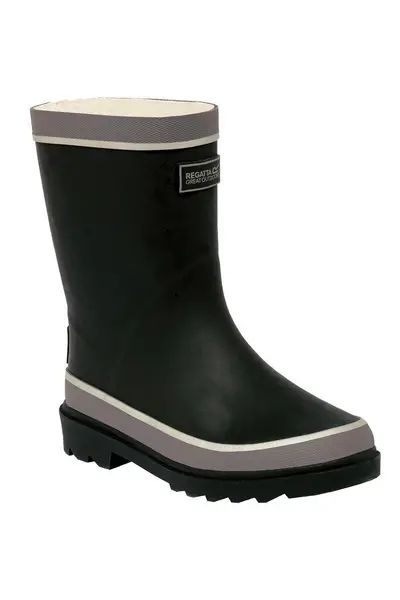 Regatta 'Foxfire' Reflective Vulcanised Rubber Wellington Boots Black