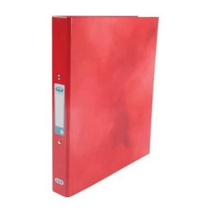 Elba Classy A4 Ring Binder 2 O-Ring 25mm Laminated Gloss Finish Red Single