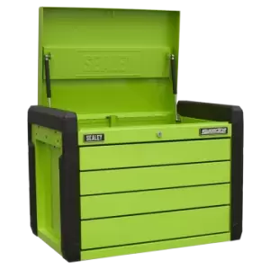 Superline Pro 4 Drawer Push-To-Open Topchest with Ball-bearing Slides - Hi-Vis G