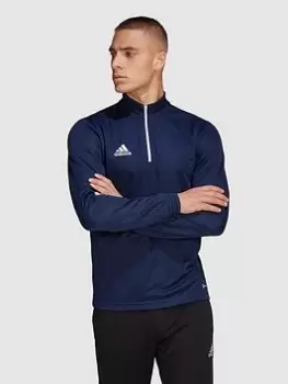 adidas Mens Entrada 22 Training 1/2 Zip Top, Navy Size M Men