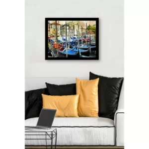 SC0697 Multicolor Decorative Framed MDF Painting