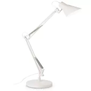 Ideal Lux Sally Adjustable Desk Task Lamp White