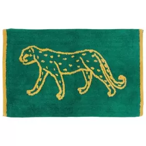 Furn Leopard Bath Mat (One Size) (Teal)